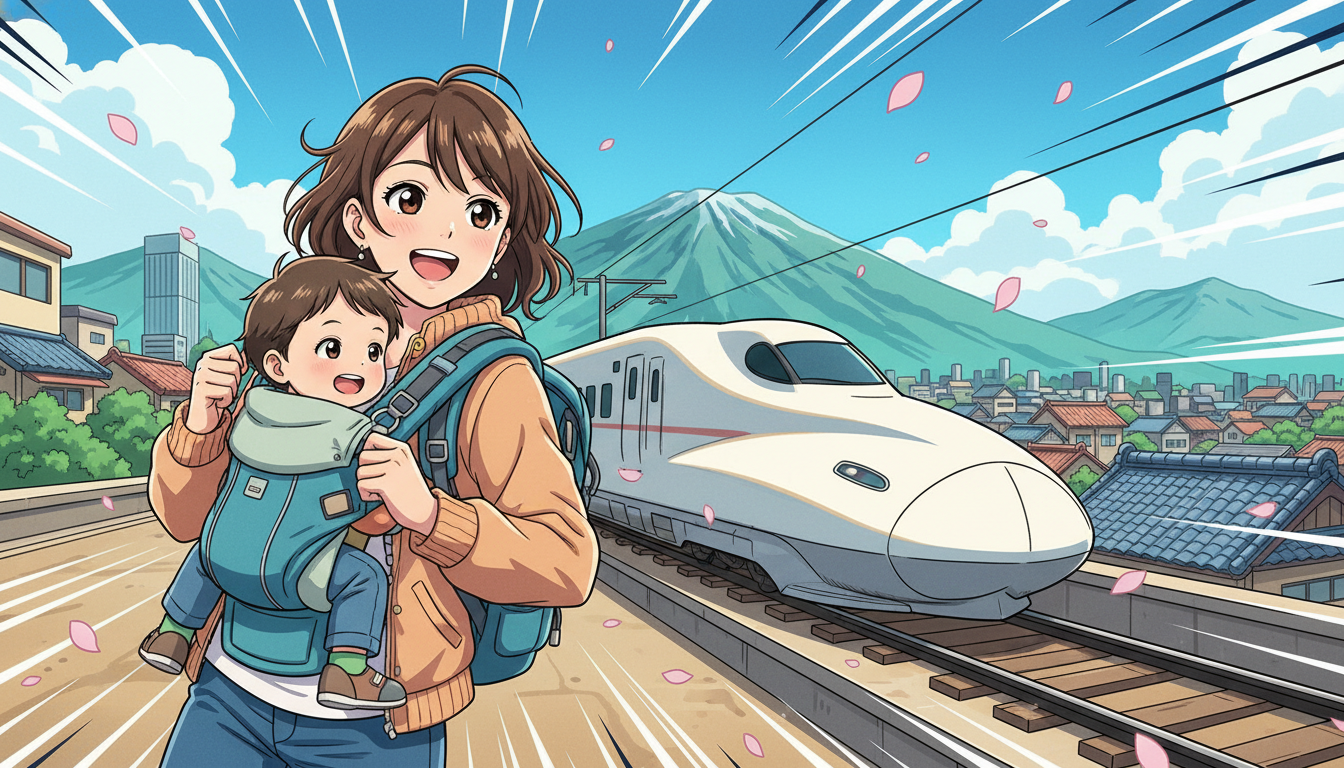 子連れ新幹線ベビーカーなしが快適?抱っこ紐移動のコツと準備方法を徹底解説!
