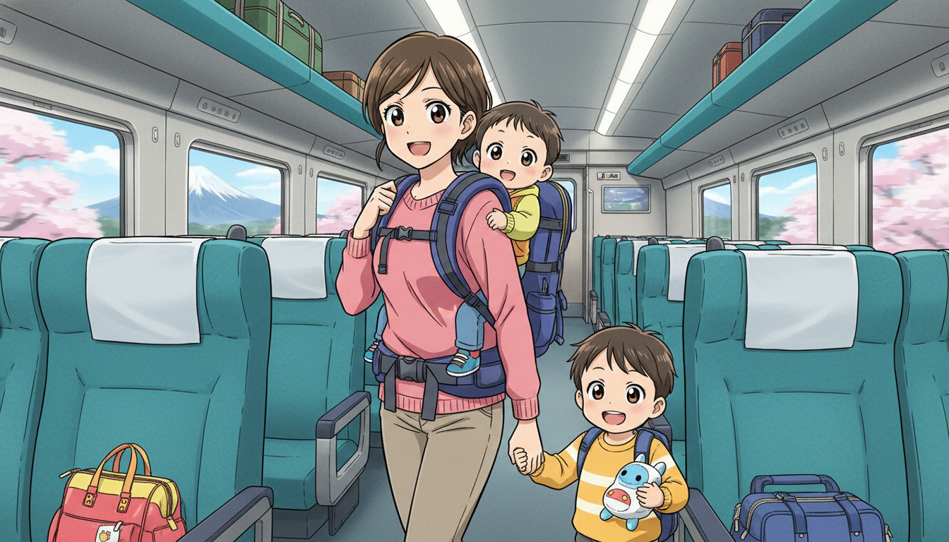 新幹線に子供二人連れて乗る方法!ワンオペでも安心の準備とコツ