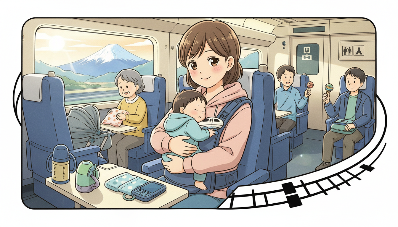 新幹線で赤ちゃんとの過ごし方！快適に移動するコツと便利な設備を紹介