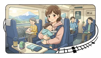 新幹線で赤ちゃんとの過ごし方！快適に移動するコツと便利な設備を紹介