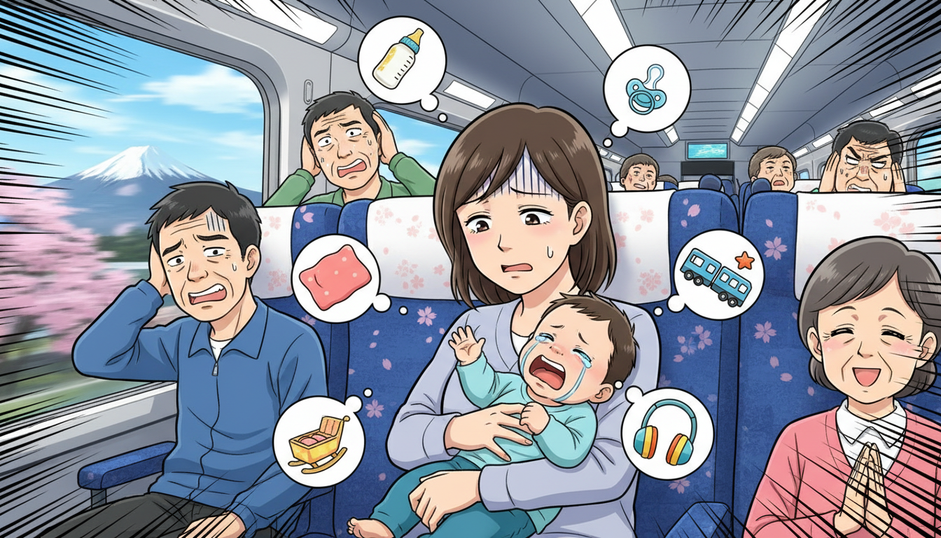 新幹線で赤ちゃんが泣き止まない！理由と7つの対処法を紹介
