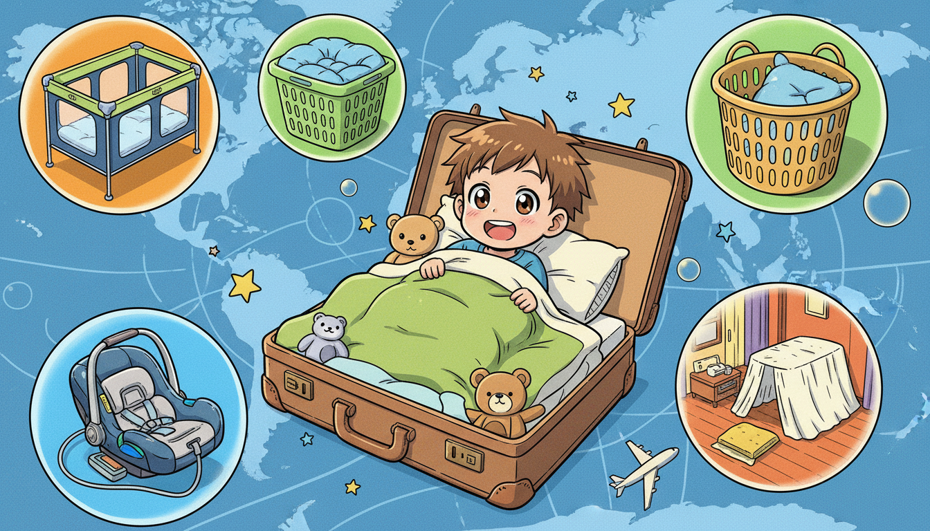 旅行でベビーベッド代用を1歳児に！安全な寝床5選と失敗しない選び方