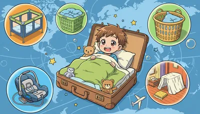 旅行でベビーベッド代用を1歳児に！安全な寝床5選と失敗しない選び方