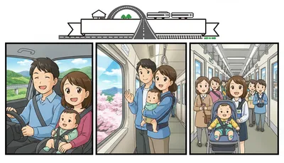 赤ちゃんの長距離移動は車・新幹線・電車どれが楽？状況別おすすめの選び方を徹底解説！