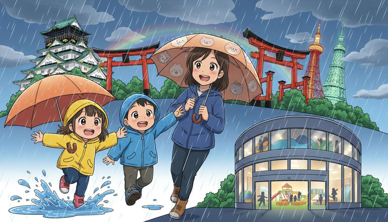 関西で雨の日に子供とお出かけするならどこ？屋内で過ごしやすい場所を紹介！