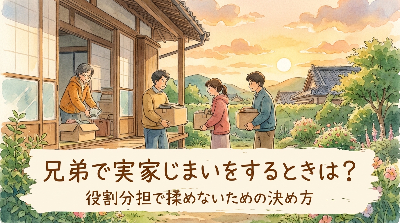 兄弟で実家じまいをするときは?役割分担で揉めないための決め方