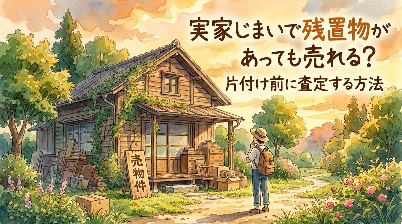 実家じまいで残置物があっても売れる?片付け前に査定する方法