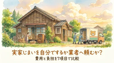 実家じまいを自分でするか業者へ頼むか？費用と負担を7項目で比較