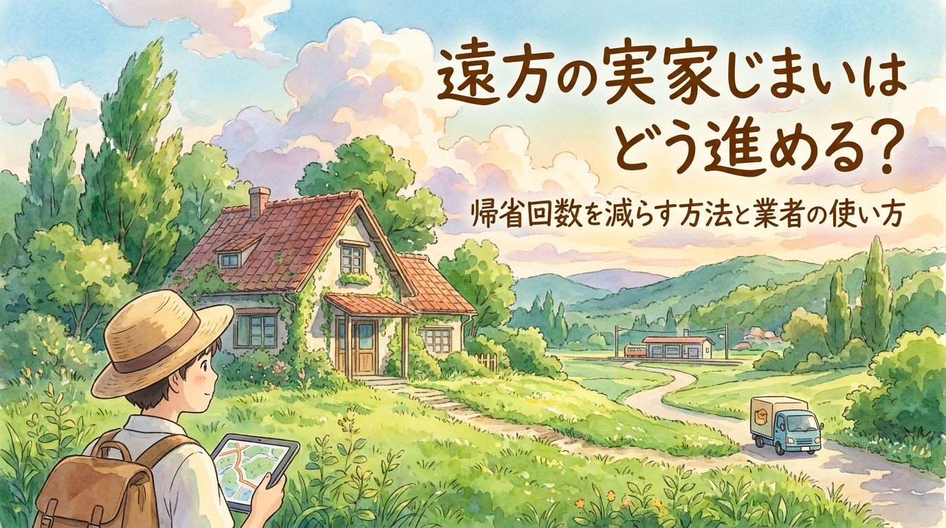 遠方の実家じまいはどう進める?帰省回数を減らす方法と業者の使い方