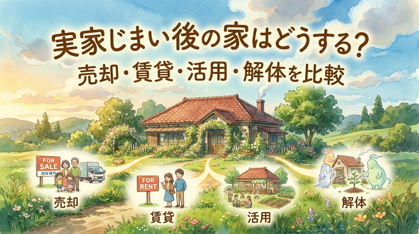 実家じまい後の家はどうする?売却・賃貸・活用・解体を比較