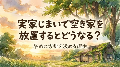 実家じまいで空き家を放置するとどうなる？早めに方針を決める理由