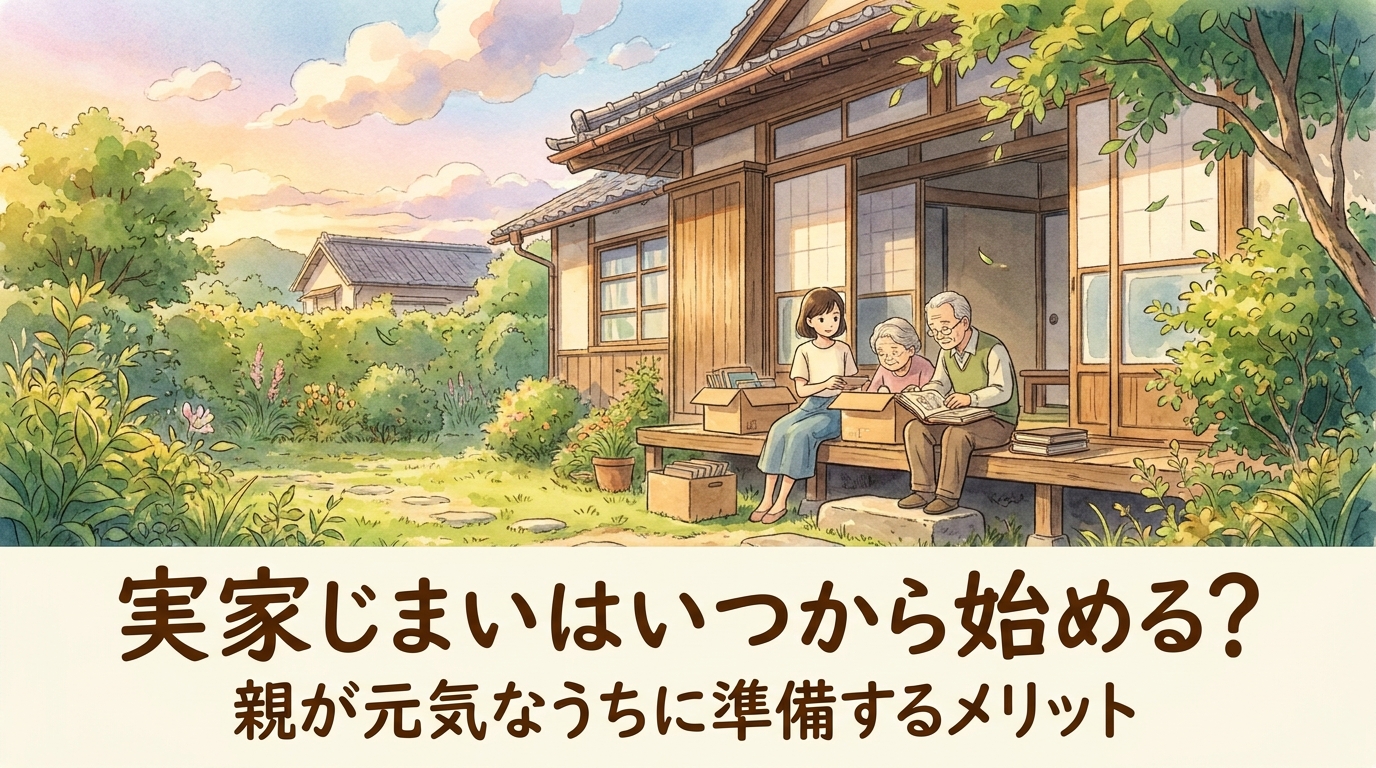 実家じまいはいつから始める?親が元気なうちに準備するメリット