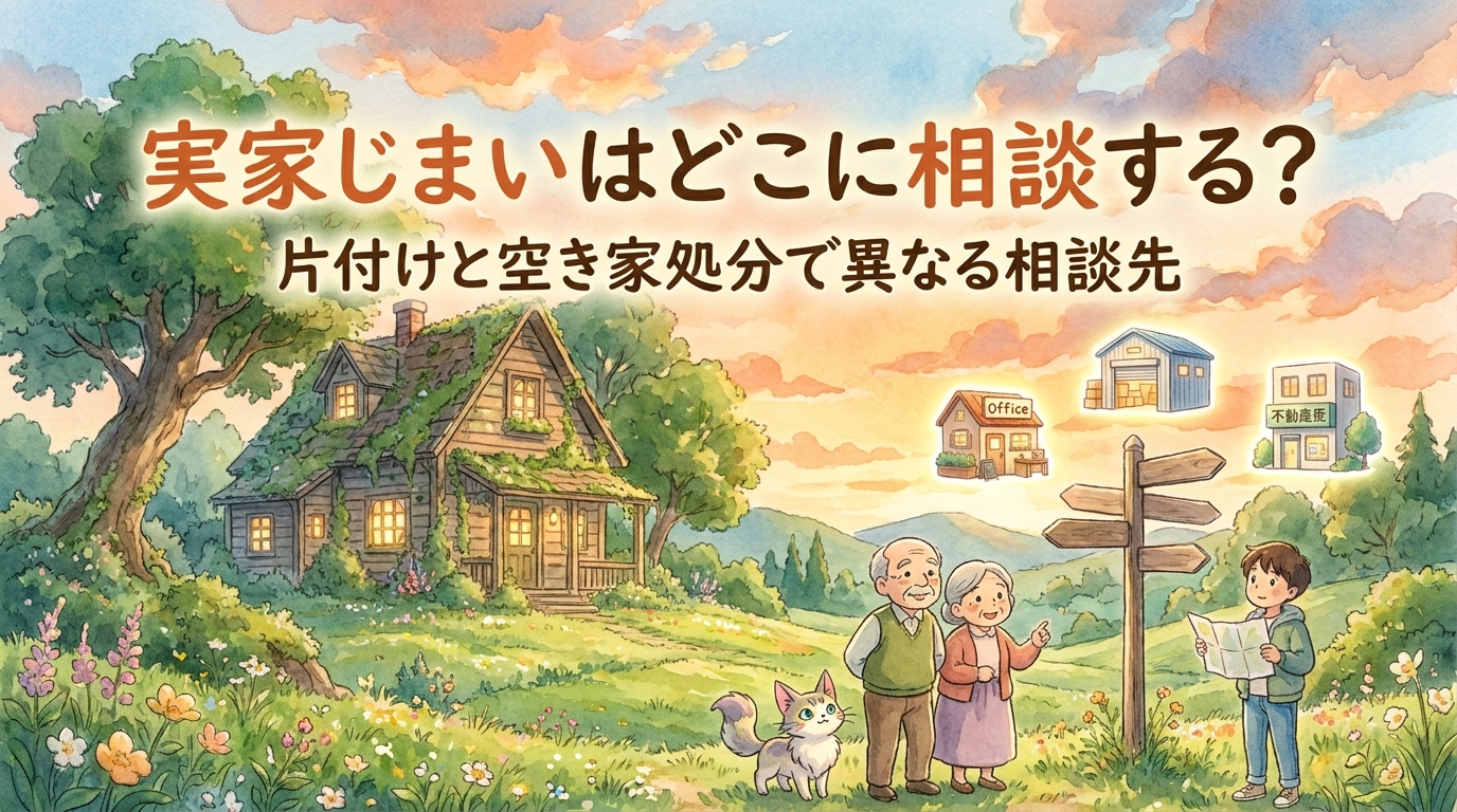 実家じまいはどこに相談する?片付けと空き家処分で異なる相談先