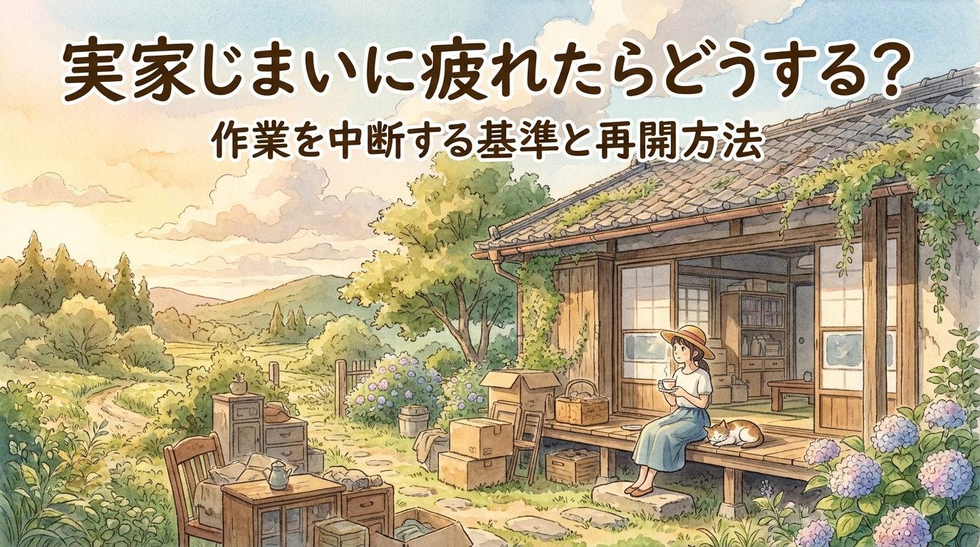 実家じまいに疲れたらどうする?作業を中断する基準と再開方法