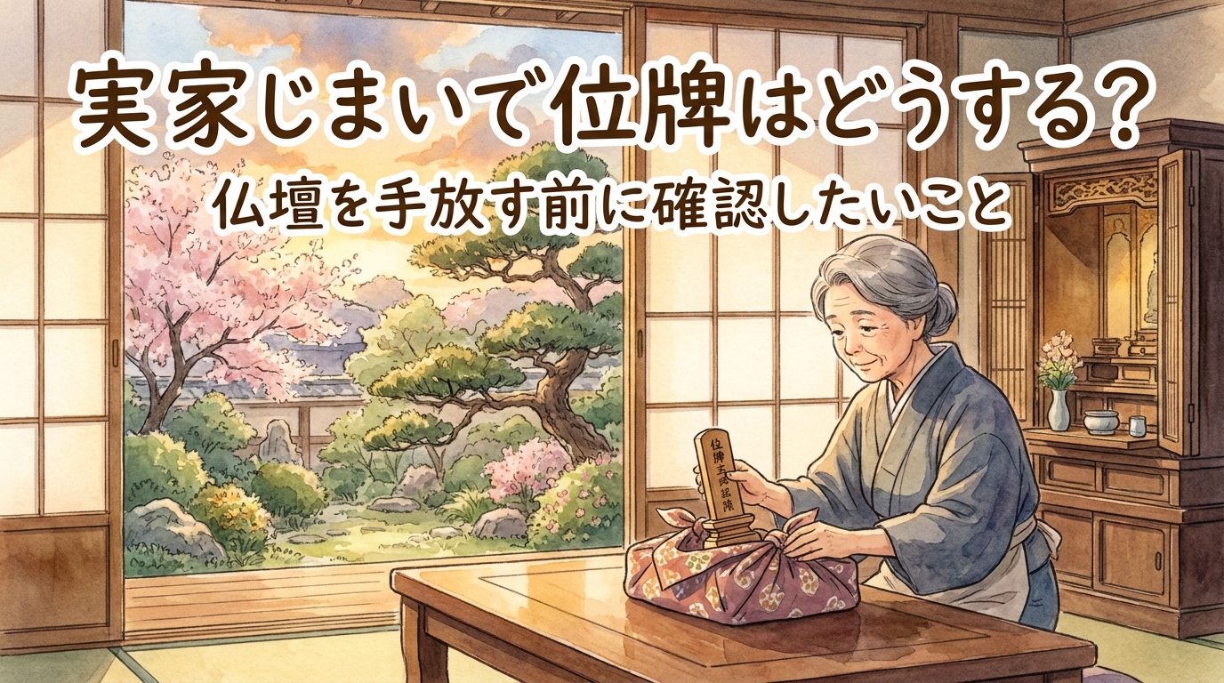 実家じまいで位牌はどうする?仏壇を手放す前に確認したいこと