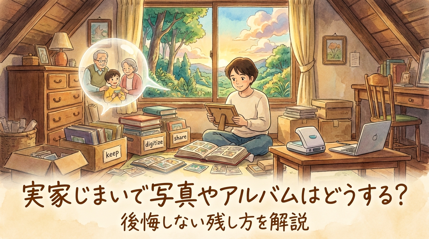 実家じまいで写真やアルバムはどうする?後悔しない残し方を解説