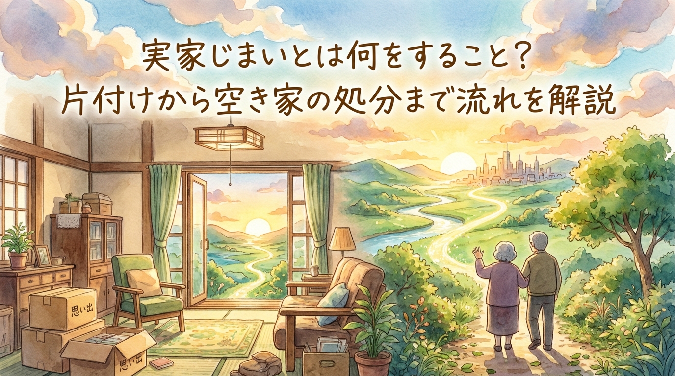 実家じまいとは何をすること?片付けから空き家の処分まで流れを解説