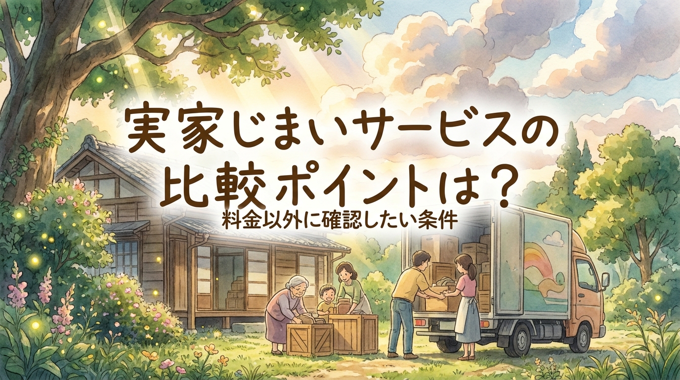 実家じまいサービスの比較ポイントは?料金以外に確認したい条件