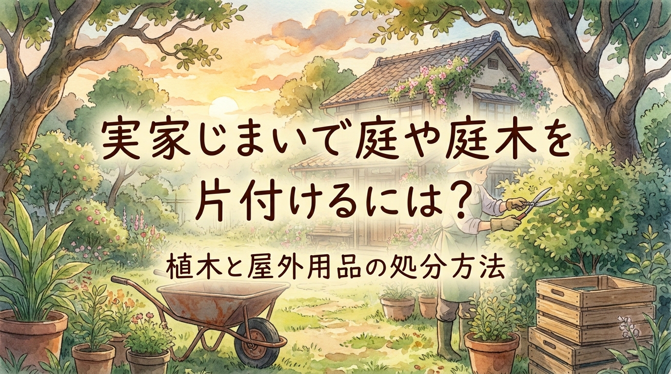 実家じまいで庭や庭木を片付けるには?植木と屋外用品の処分方法