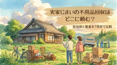実家じまいの不用品回収はどこに頼む？自治体と業者を7項目で比較