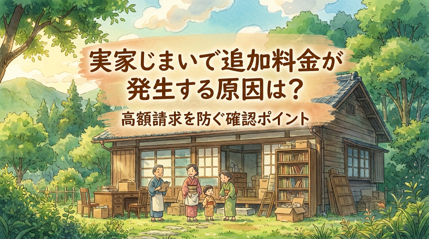 実家じまいで追加料金が発生する原因は?高額請求を防ぐ確認ポイント