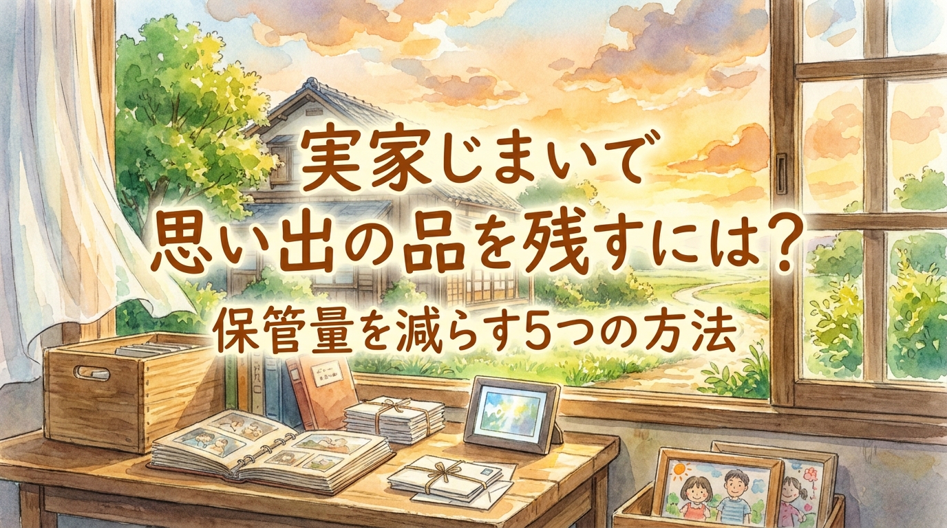 実家じまいで思い出の品を残すには?保管量を減らす5つの方法