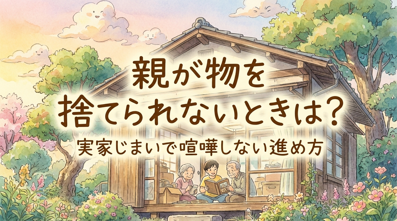 親が物を捨てられないときは?実家じまいで喧嘩しない進め方