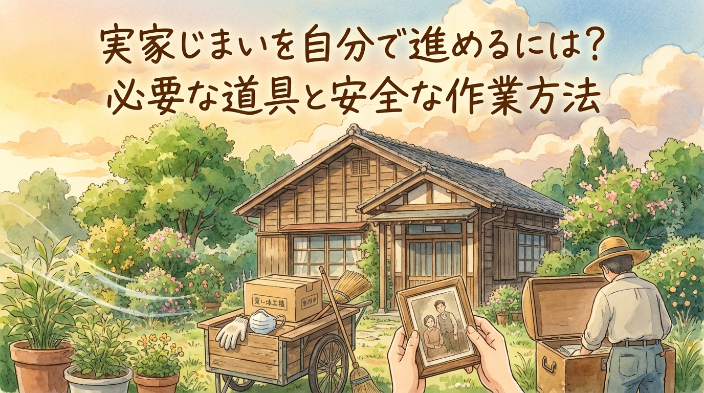 実家じまいを自分で進めるには?必要な道具と安全な作業方法