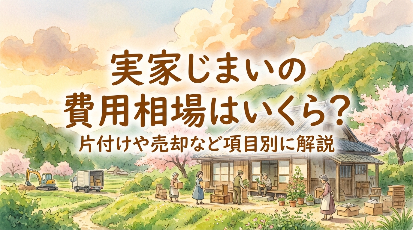 実家じまいの費用相場はいくら?片付けや売却など項目別に解説