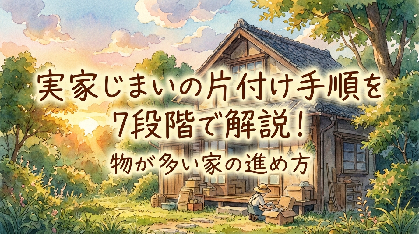 実家じまいの片付け手順を7段階で解説!物が多い家の進め方