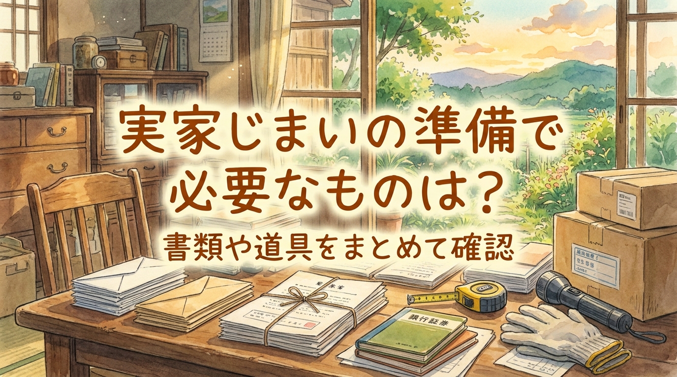 実家じまいの準備で必要なものは?書類や道具をまとめて確認