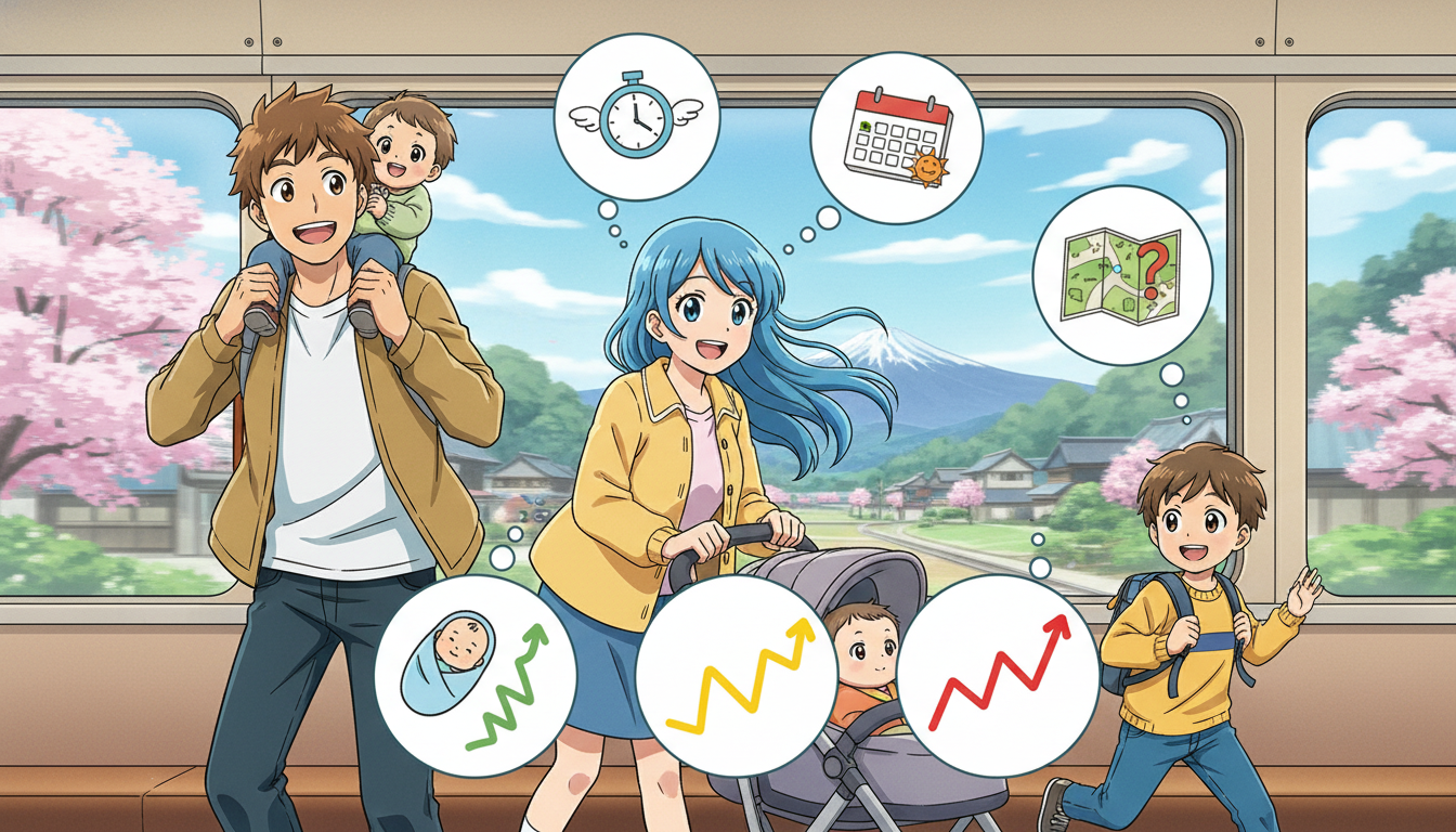 子供との旅行の移動時間は年齢で大きく変わります