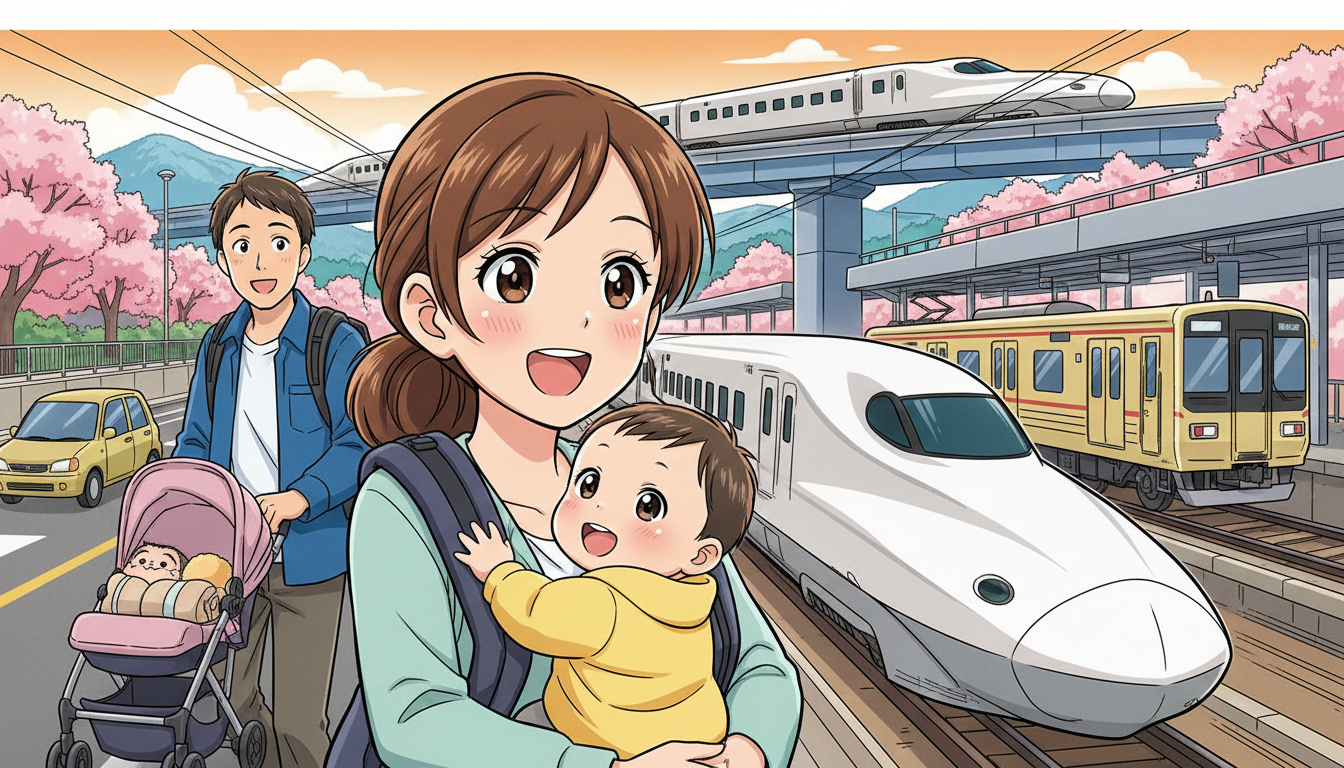 赤ちゃんの長距離移動は新幹線が楽という声が多い